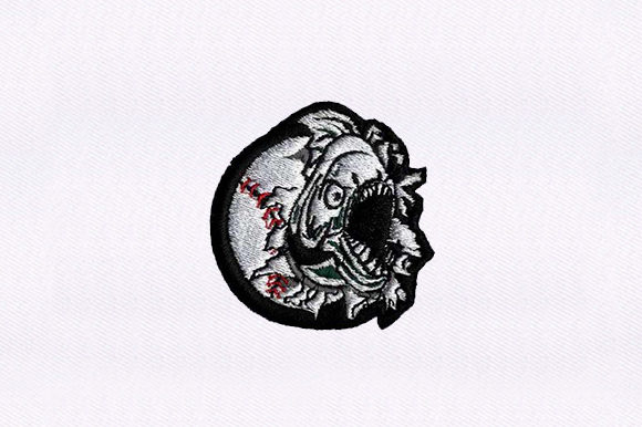 Baseball Piranha Fish Embroidery Review
