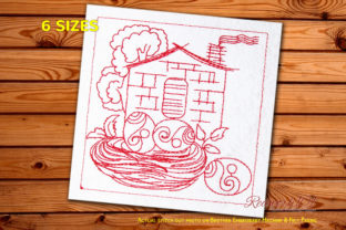 Easter Egg Home Redwork Embroidery Review