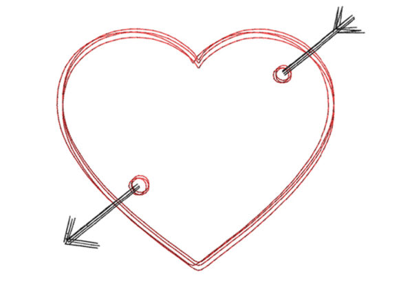 Heart Arrow Scribble Stitch Review for Apparel Projects