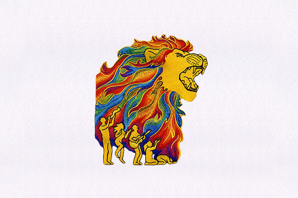 Lion with Groupies Embroidery Review