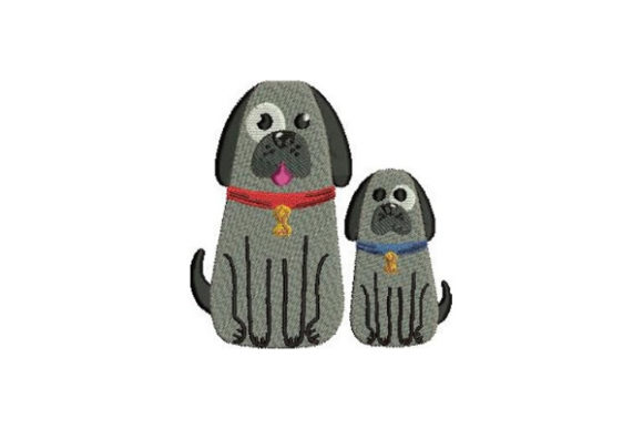 Mom and Baby Dogs Embroidery Review
