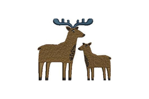 Mom and Baby Mooses Embroidery Review