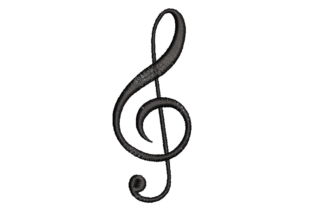 Music Clef Embroidery for Seasonal Projects